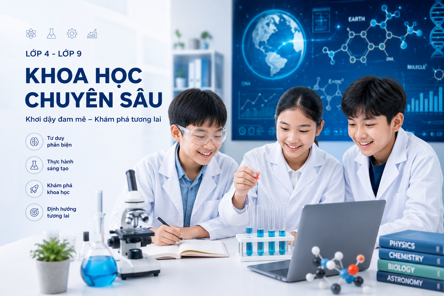Khóa học Khoa học chuyên sâu tại TeenLab Academy